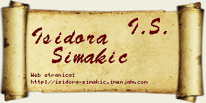 Isidora Simakić vizit kartica